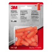 3M 92077H8-DC Soft Foam Earplugs, 32 dB NRR, Orange, 8 Pair