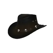 Black Skull Cowboy Hat | Skulled Black Cowboy Hat | Black Cowboy Hat with Skull Band