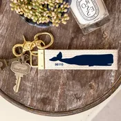 “98110” Whale Strap Keychain