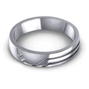 0.05CT Triangle Cut Diamonds Mens Rings