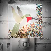 Fused Glass Nightlight - Hummingbird