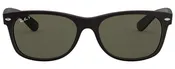 A40 RAY-BAN NEW WAYFARER RB2132 622/58 55 MATTE RUBBER BLACK / GREEN POLARIZED