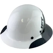 Actual Carbon Fiber Hard Hat - Full Brim 5050 Camo Black and White