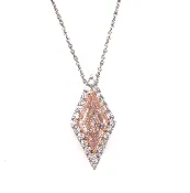 1.45ct Fancy Light Pink Lozange Cut Diamond Necklace