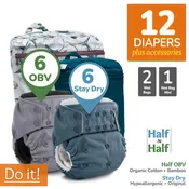 Cloth Diaper Bundle - Do It! | Rumparooz G3 Stay Dry Original + OBV :: 12 pack+