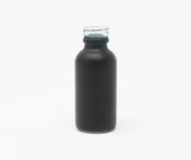 1 oz Matte Black Glass Bottles