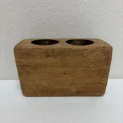 2 Hole Wooden Sugar Mold