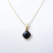 Black Onyx Yellow Gold Pendant
