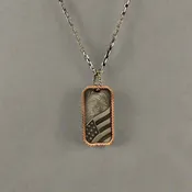 American Flag Western Dog Tag Necklace