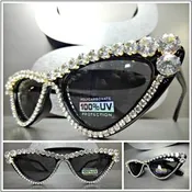 Retro Rhinestone Cat Eye Sunglasses