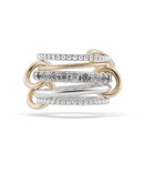 Aquarius SG Gris Sterling Silver, Yellow Gold Diamond Ring