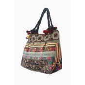 Embroidered Tote Shoulder Bag