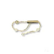 18K Gold ID Bracelet with Cubic Zirconia: The Ideal Gift for Little Ones