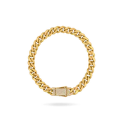 10K 7mm Hollow Monaco Cuban Link Bracelet
