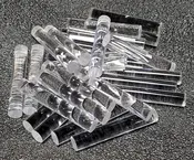 25 Pieces 1/2” x 3" Long or 6" Long Round Clear Acrylic Plexiglass Lucite Rods .5 Inch Dowels, Pegs