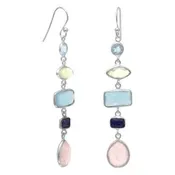 Confetti Semi-Precious Stone Drop Earrings