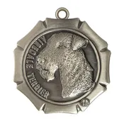 Airedale Terrier Dog Id Tag Antique Silver Finish