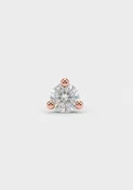 1.5mm Round Diamond Threaded Flat Back Earring
