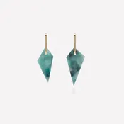 Emerald Birita Shard Hoop Earrings