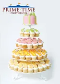5 Tier White Metal Cupcake Stand Round
