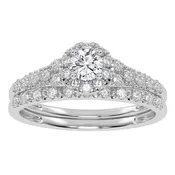 10K 0.38CT Certified Lab-Grown Diamond Bridal Set 67936