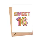 16th Birthday Card Sweet 16 Funny Milestone Greeting Cards