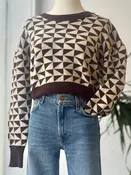 11 Honore NWT Alexis Sweater in Brown, 0