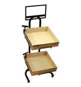 2-Tier Floor Display with Wood Crates