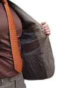 Lux Brown Windowpane - GB Slim Fit Suit