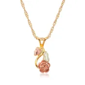 10k Black Hills Gold Rose Pendant