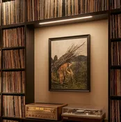 A WILTSHIRE THATCHER LOT LONG "THE STICKMAN" By Ernest Howard Farmer From Led Zeppelin Four Untitled Record Album Cover High Resolution Fine Art Giclee 24"X18" Wood &amp;amp; Glass Frame Numbered With Certificate Of Authenticity