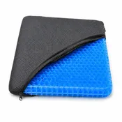 Ergonomic Square Honeycomb Gel Seat Cushion with Breathable Mesh Cover