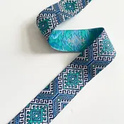 Amy Butler Ribbon : Blue & Camel Blanket