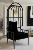 Anika Black Balloon Chair