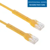 0.5Ft CAT6A UTP Bendable Slim Ethernet Network Cable 28AWG Yellow (Part Number – ATDS100550YW)