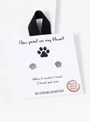 18K Gold Dipped Dog Paw Stud Earrings