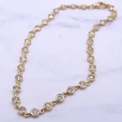 14kt Yellow Gold 1.25ctw Diamond Bubble Bracelet
