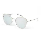 A17 Women's Flat Lens Metal Frame Cat Eye Sunglasses