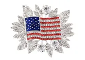 4th Of July American USA Flag Pin Brooch