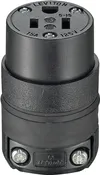 15a 125v 3-wire 2-pole Rubber Ground Connector For Rough Use