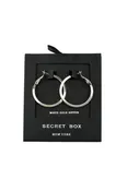 14K Gold Dipped 25mm Flat Hoops