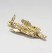 14kt Gold Corn Charm for Charm Bracelet
