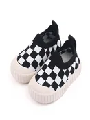 Unisex Kids Checker Canvas Sneakers