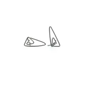 Aimee Petkus Oxidized Silver Geo Studs, Large