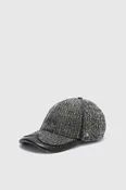 Baseball Cap in Virgin Wool Blend with Resca Jacquard Pattern