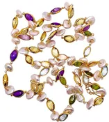 Amethyst, Lemon and Rose Quartz, Aquamarine and Prehnite