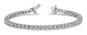 14 Karat White Gold Diamond Tennis Bracelet - 4.00TWT