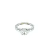 14k White Gold 1.01ct Radiant Diamond Solitaire Ring