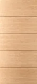 Chelsea:  Exterior White Oak Flush Door with Horizontal Grooves and Horizontal Grain (1-3/4”)