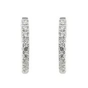 18kt White Gold and Diamond Hoop Earrings — Scott Reising Jewelers